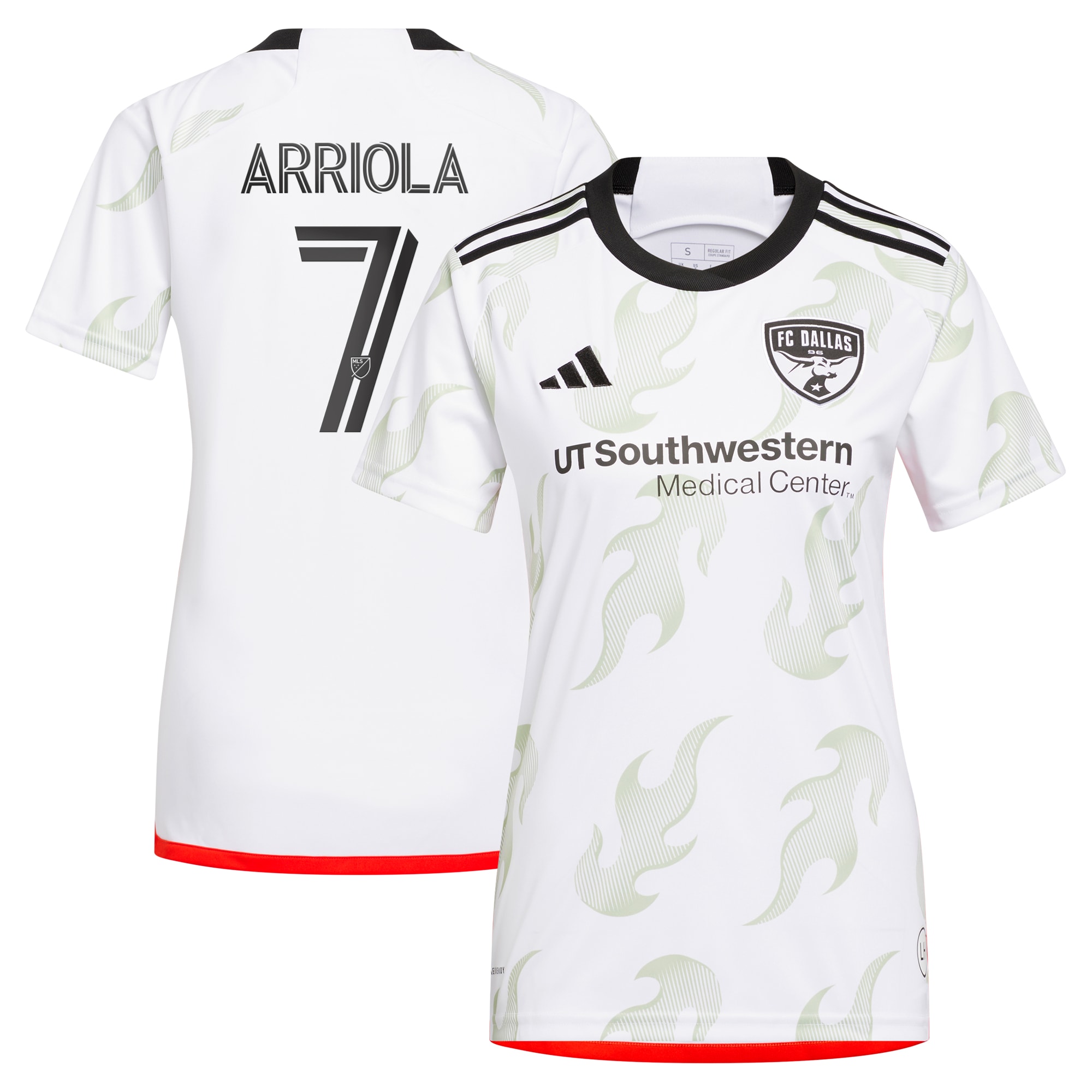 Paul Arriola FC Dallas Women's 2023 Burn Baby Burn Replica Player Jersey – White