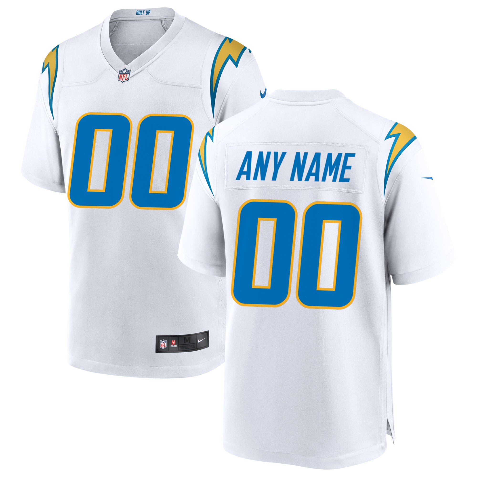 Los Angeles Chargers Custom Game Jersey – White