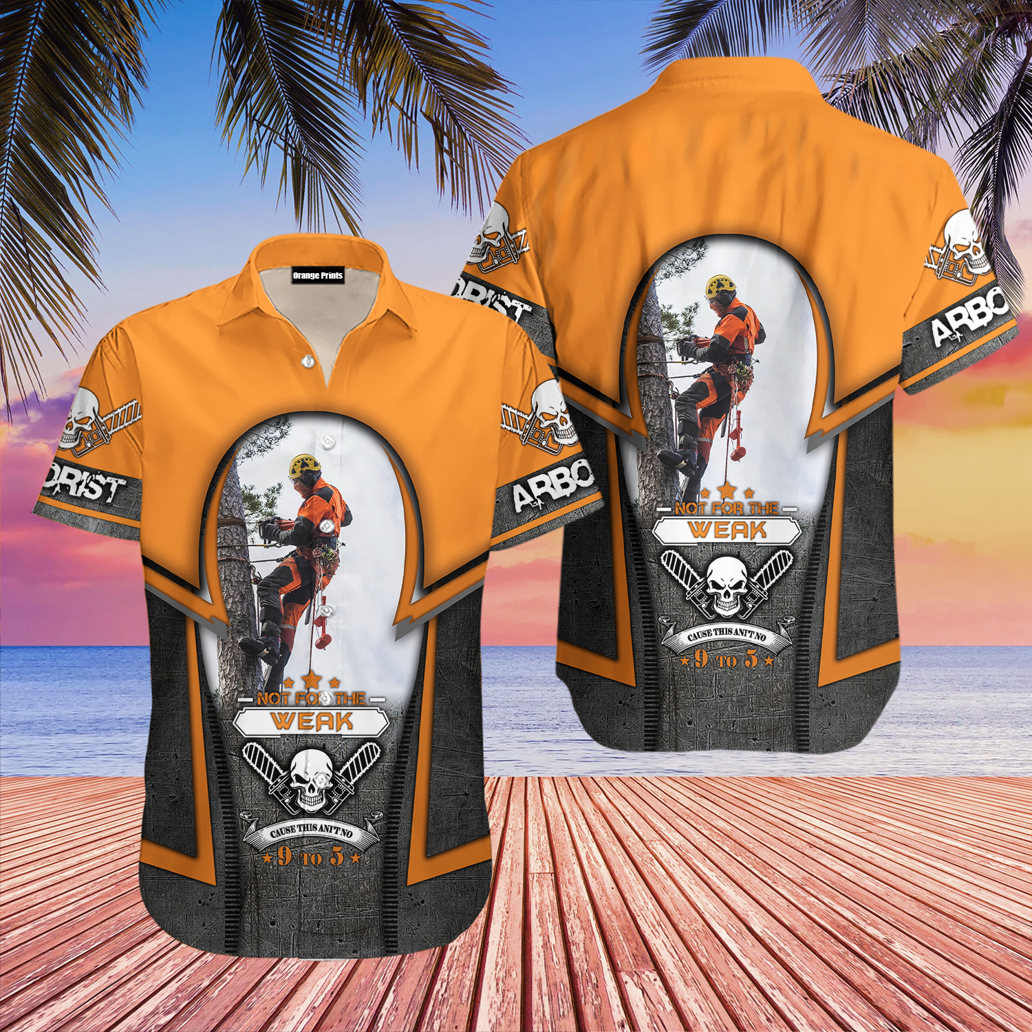 Orange Arborist Hawaii Shirt For Men Women Ha90472