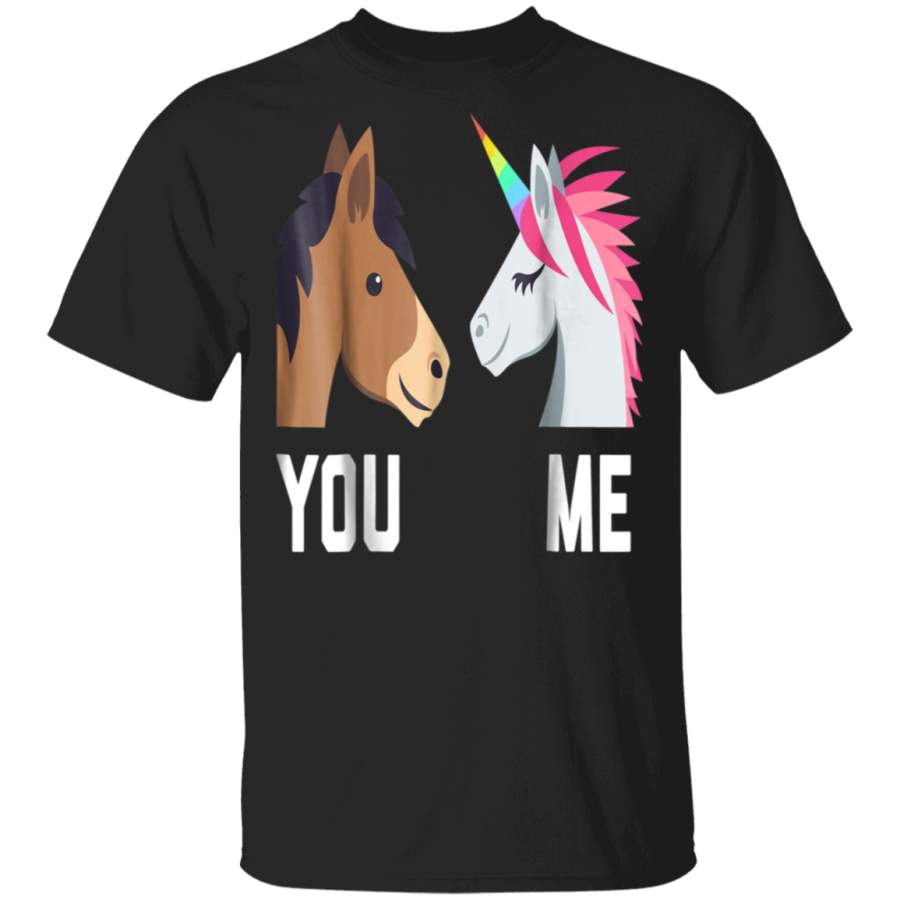 Emoji Unicorn Horse You Vs Me T-Shirt