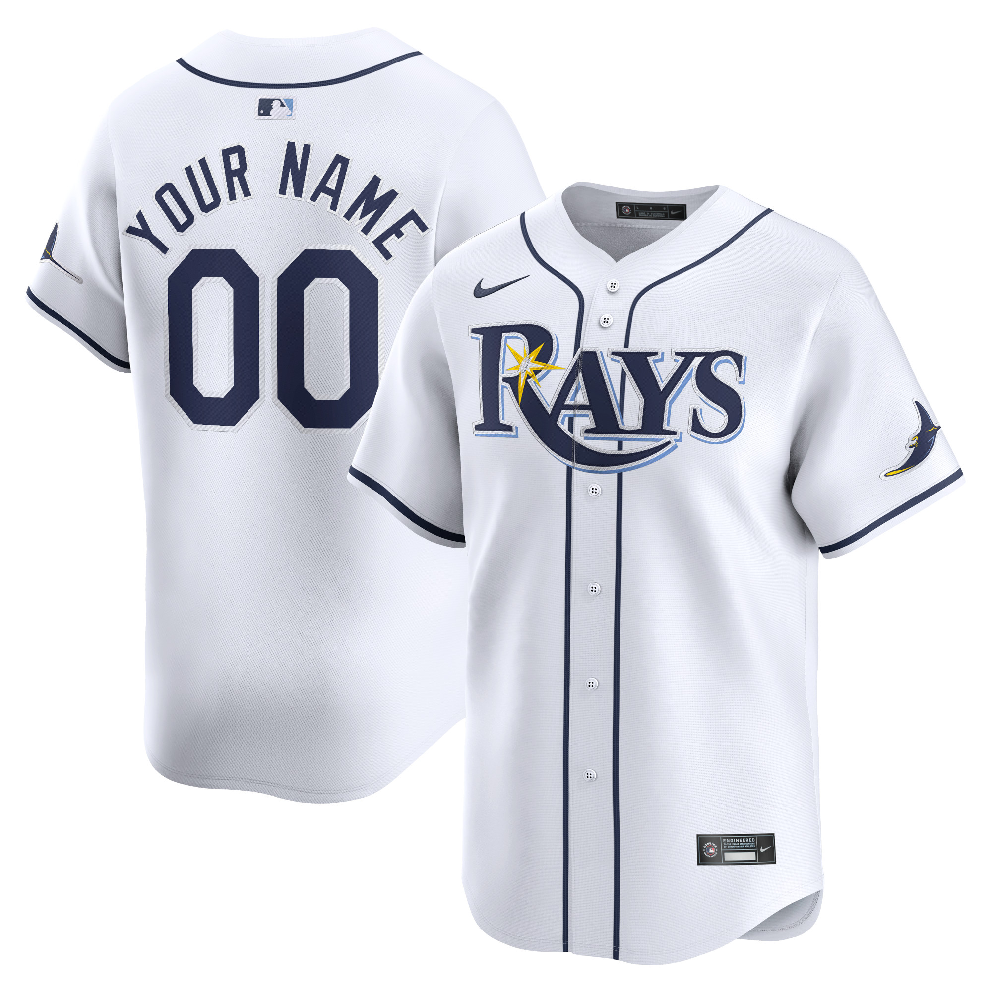 Tampa Bay Rays Home Limited Custom Jersey – White