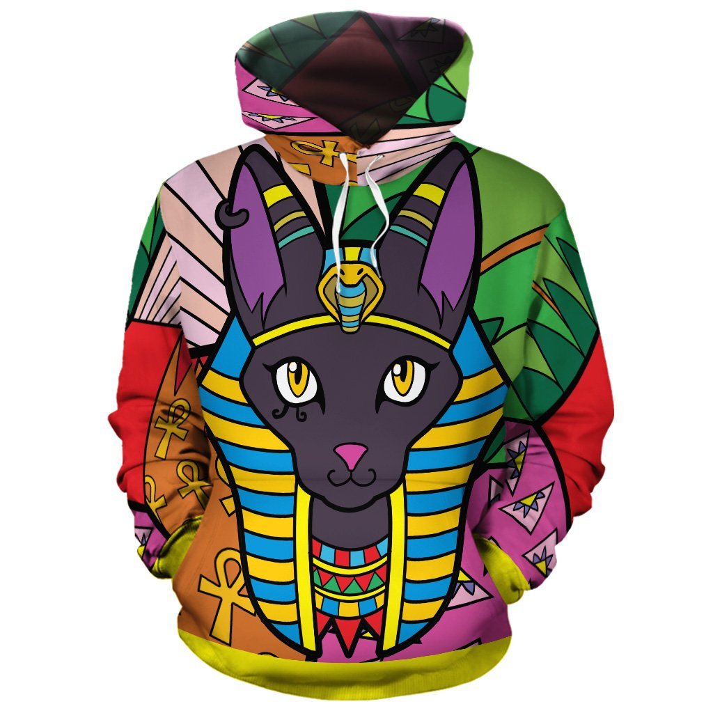 Colorful Bastet Goddess All-Over Hoodie