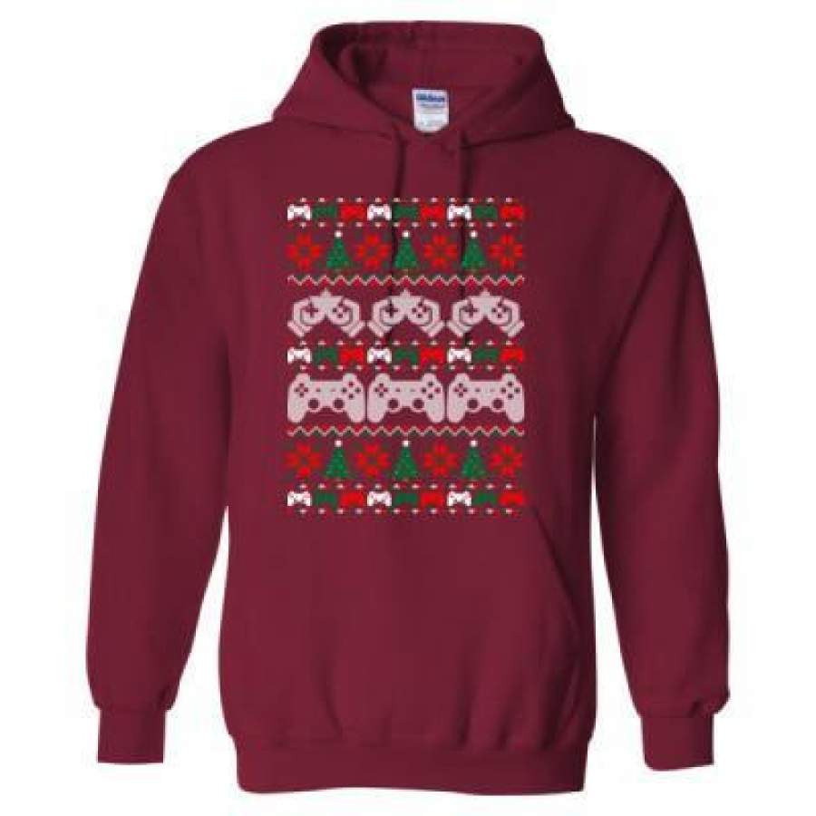 AGR Gamer Christmas Ugly Sweater – Heavy Blend™ Hooded Sweatshirt