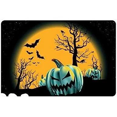 Full Moon Night Pumpkins Halloween Doormat Indoor And Outdoor Mat Entrance Rug Funny Home Decor Closing Gift Gift For Friend Family Gift Idea