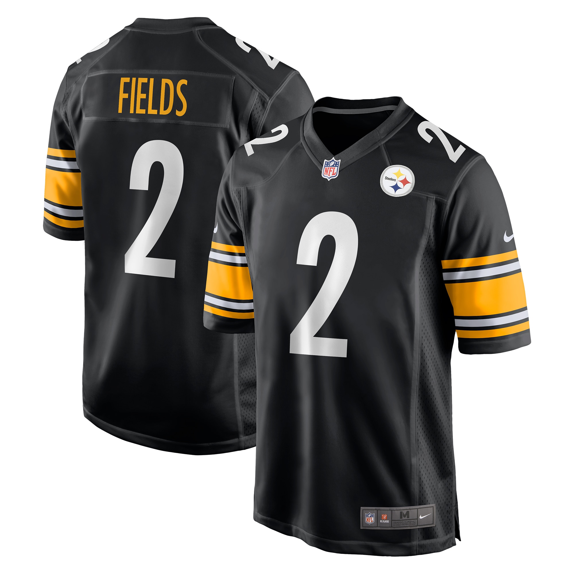 Justin Fields Pittsburgh Steelers Game Player Jersey – Black