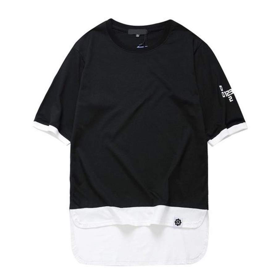 Front Short Back Long Hip Hop T-shirt Short Sleeve Summer New Fashion Men T shirts Street wear Tee Shirts Men Clothing