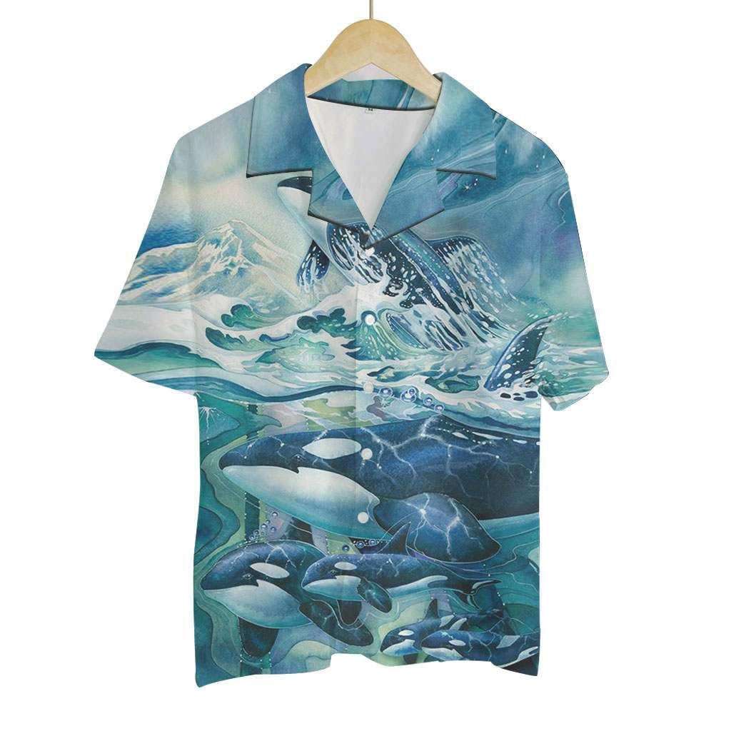 Animals Dolphin Blue Nice Design Unisex Hawaii Shirt For Men And Women Ha71322