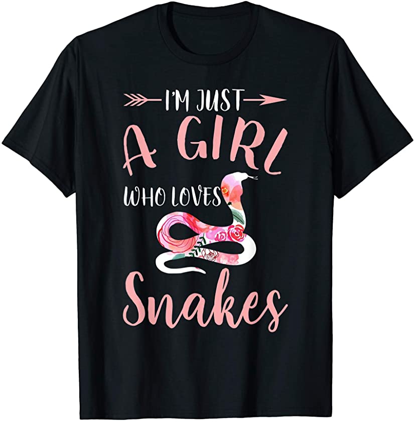 ”I’m Just A Girl Who Loves Snakes” Animal Lover T-Shirt