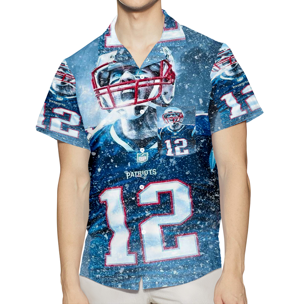 New England Patriots Tom Brady2 3D All Over Print Summer Beach Hawaiian Shirt With Pocket