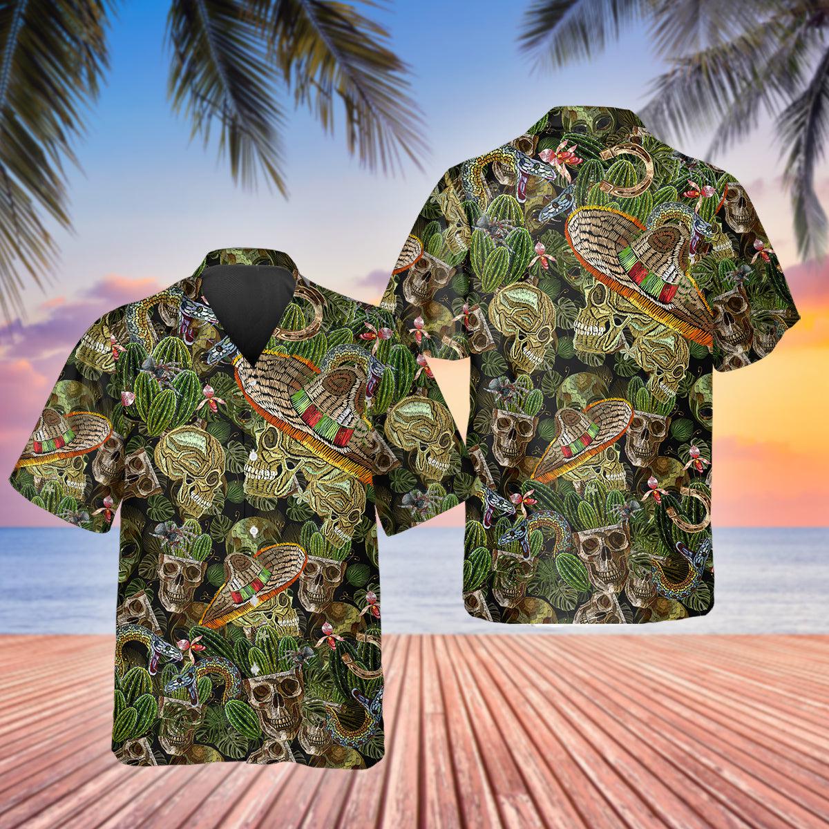 Cactus Mexican Skull Hawaii Shirt For Men Women Ha68676