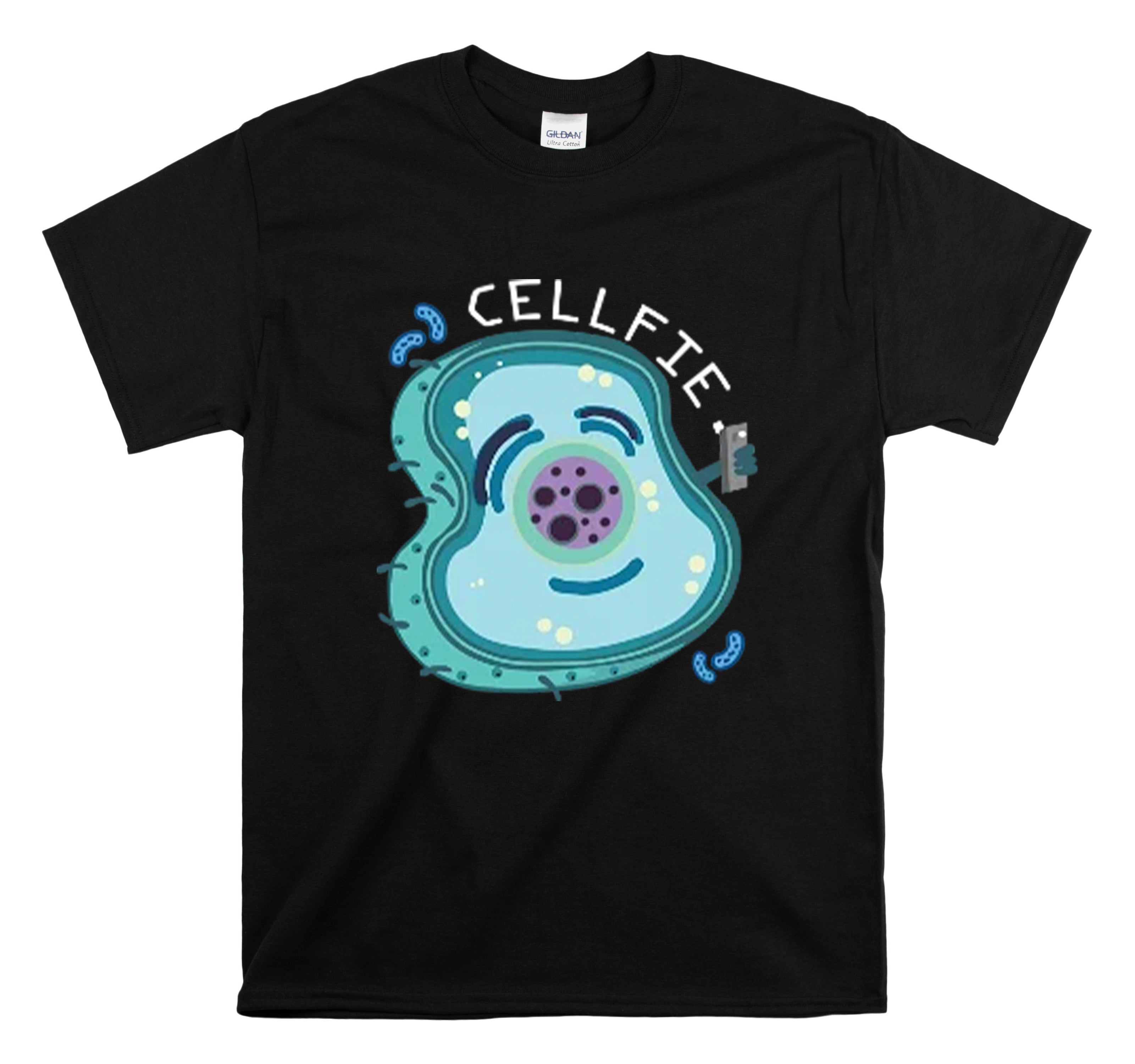 Shirt Hilarious Unique Cellfie Cell Physics Teachers Science Teacher Biology Physiology T-Shirt Unisex Heavy Cotton Tee