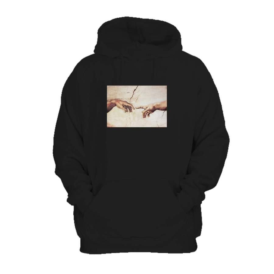 The Creation Of Adam Illustrated Hoodie