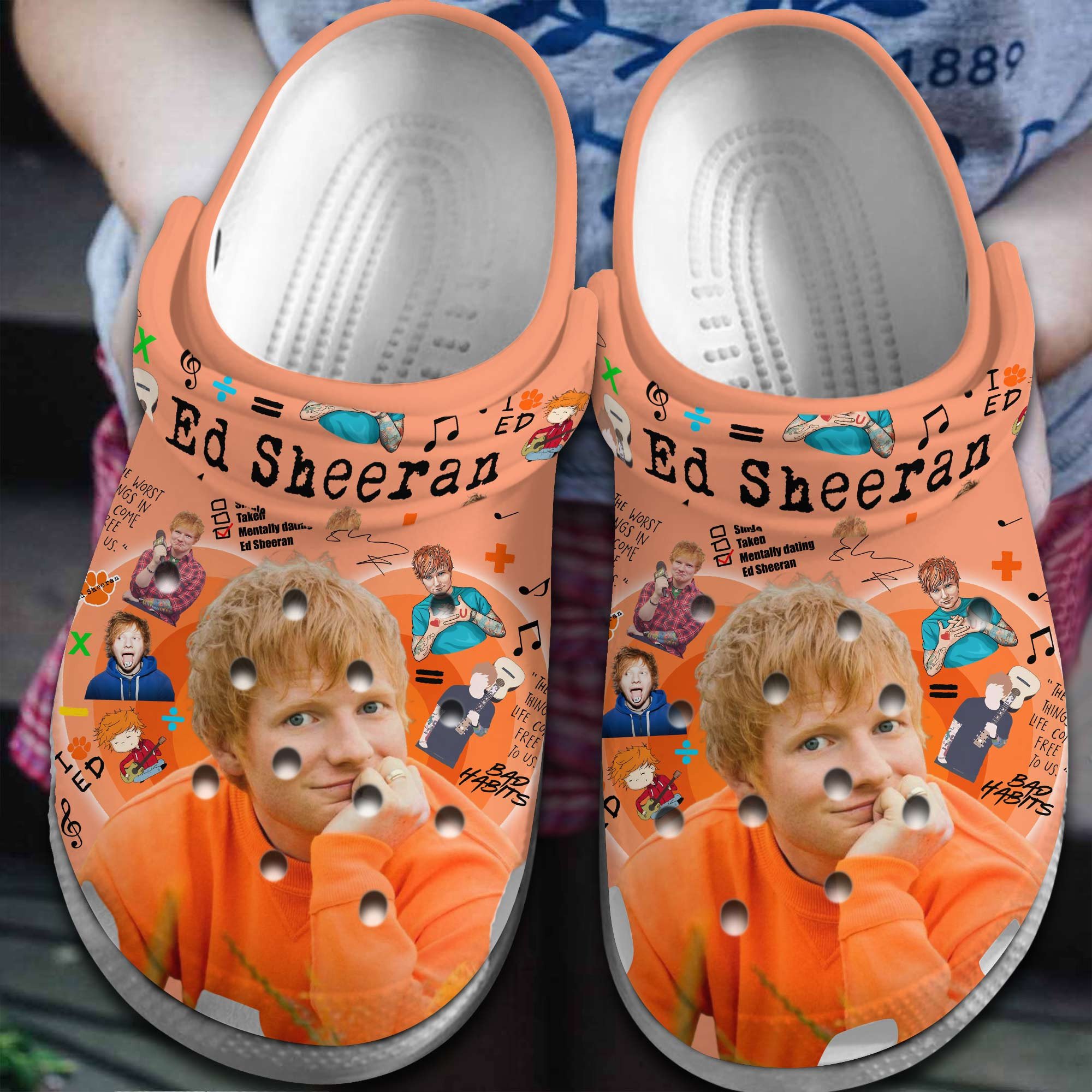 Ed Sheeran Singer Music Crocss Crocband Clogs Shoes Comfortable For Men Women And Kids S2
