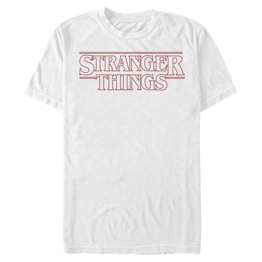 Stranger Things Logo (Flat) – Stranger Things White T-Shirt – Anime ...