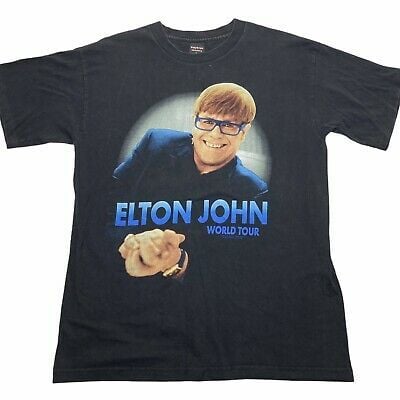 Vtg Single Stitch Elton John World Tour 97 Vintage T-shirt Polygram Happenstance 9702