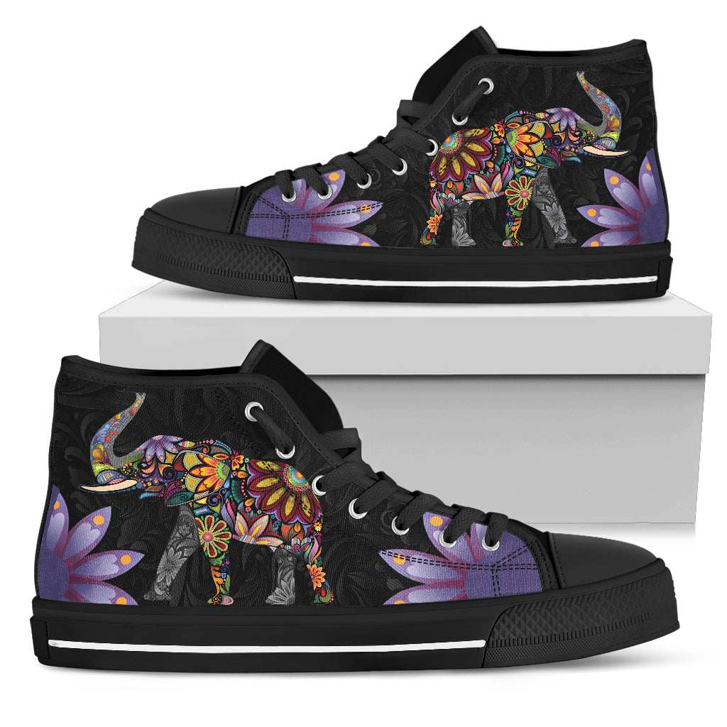 Bohemian Elephant High-Top Shoes