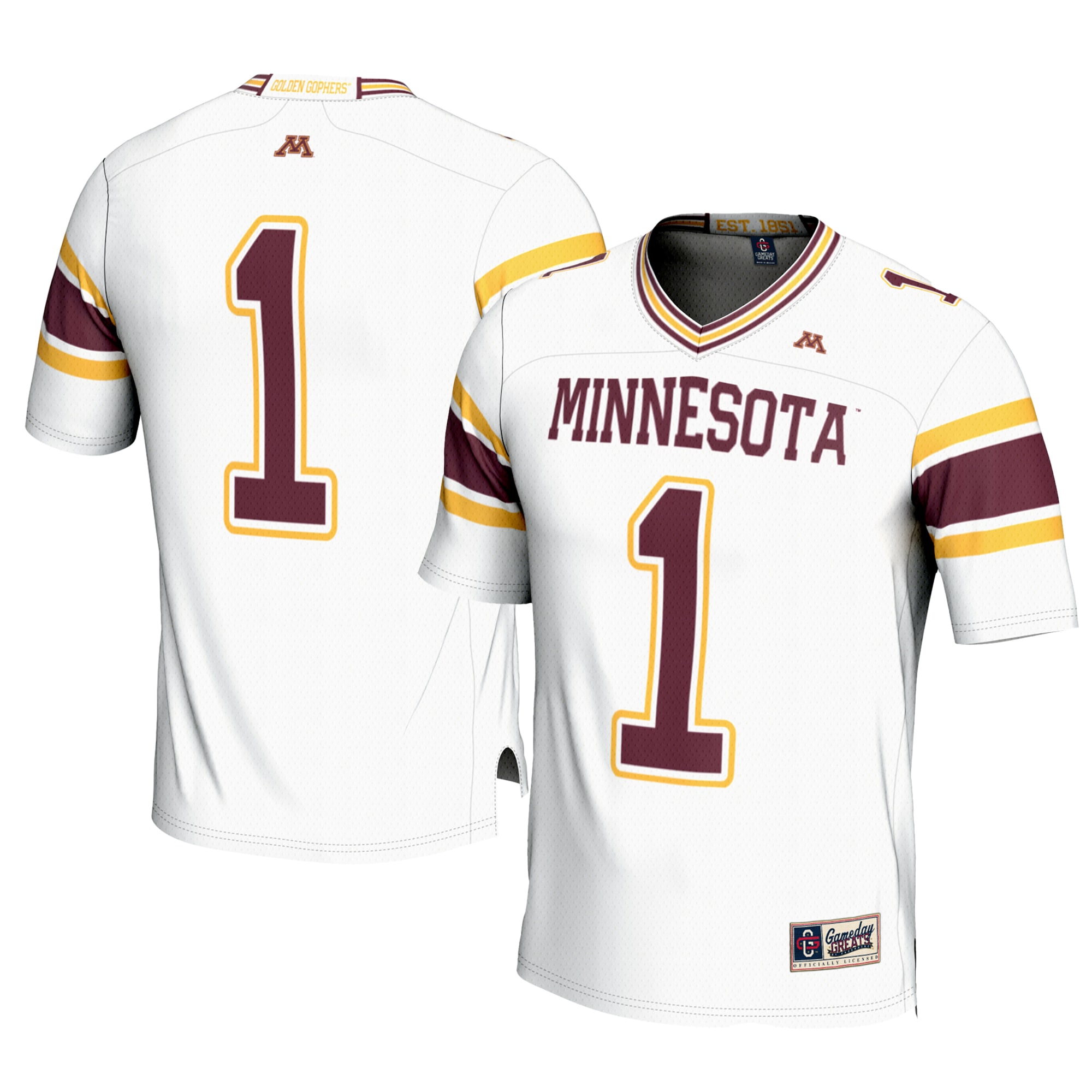 #1 Minnesota Golden Gophers GameDay Greats Youth Football Jersey – White