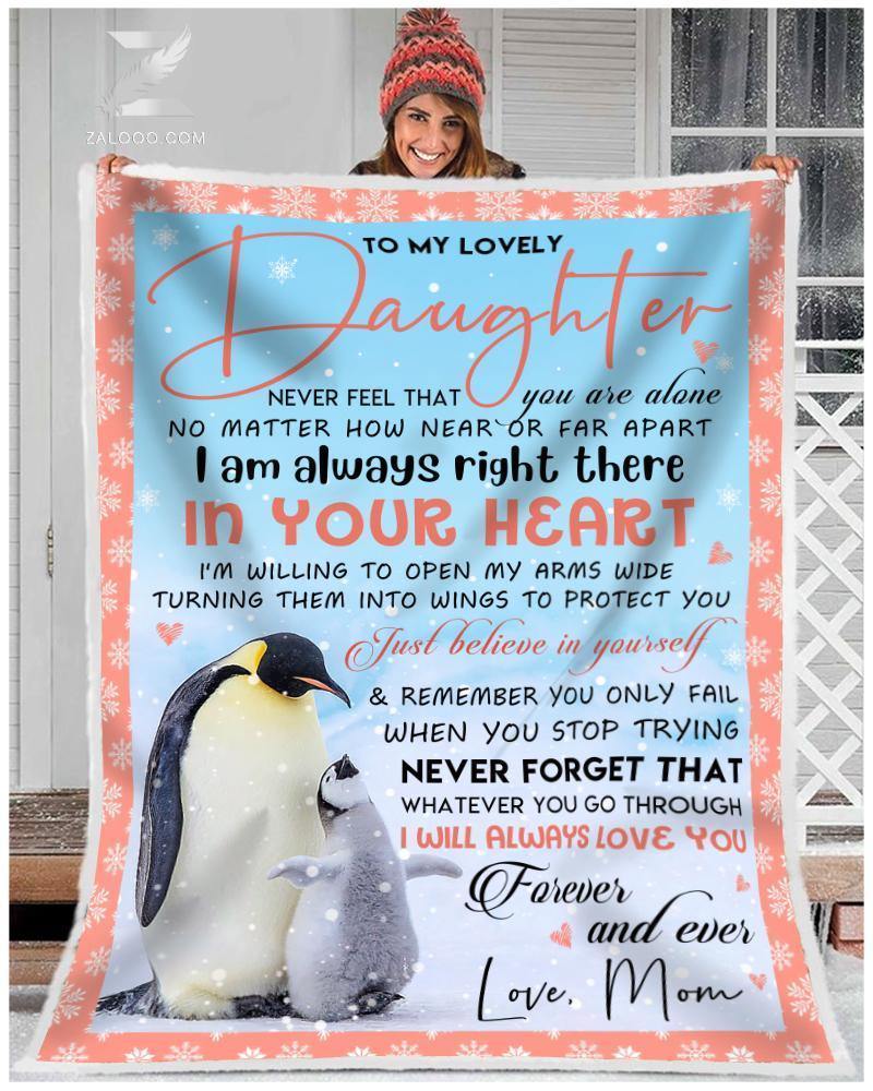 Blanket Penguin To My Daughter In Your Heart