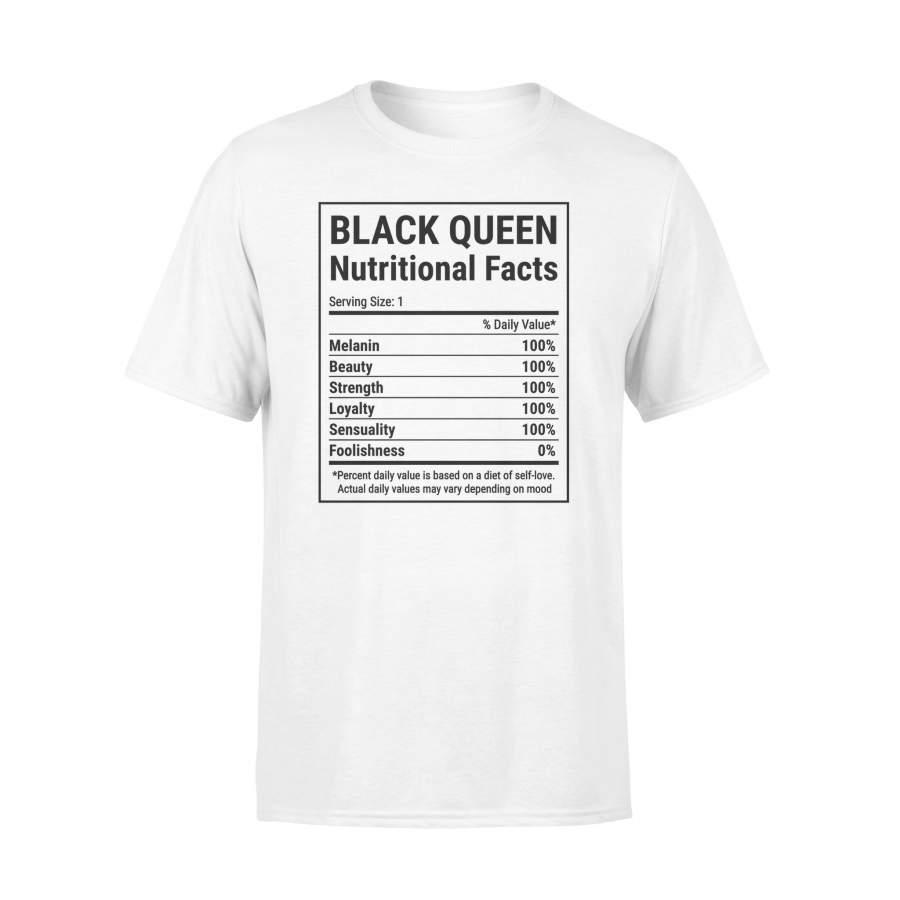 Black Queen Female History Month Nutritional Info T-Shirt