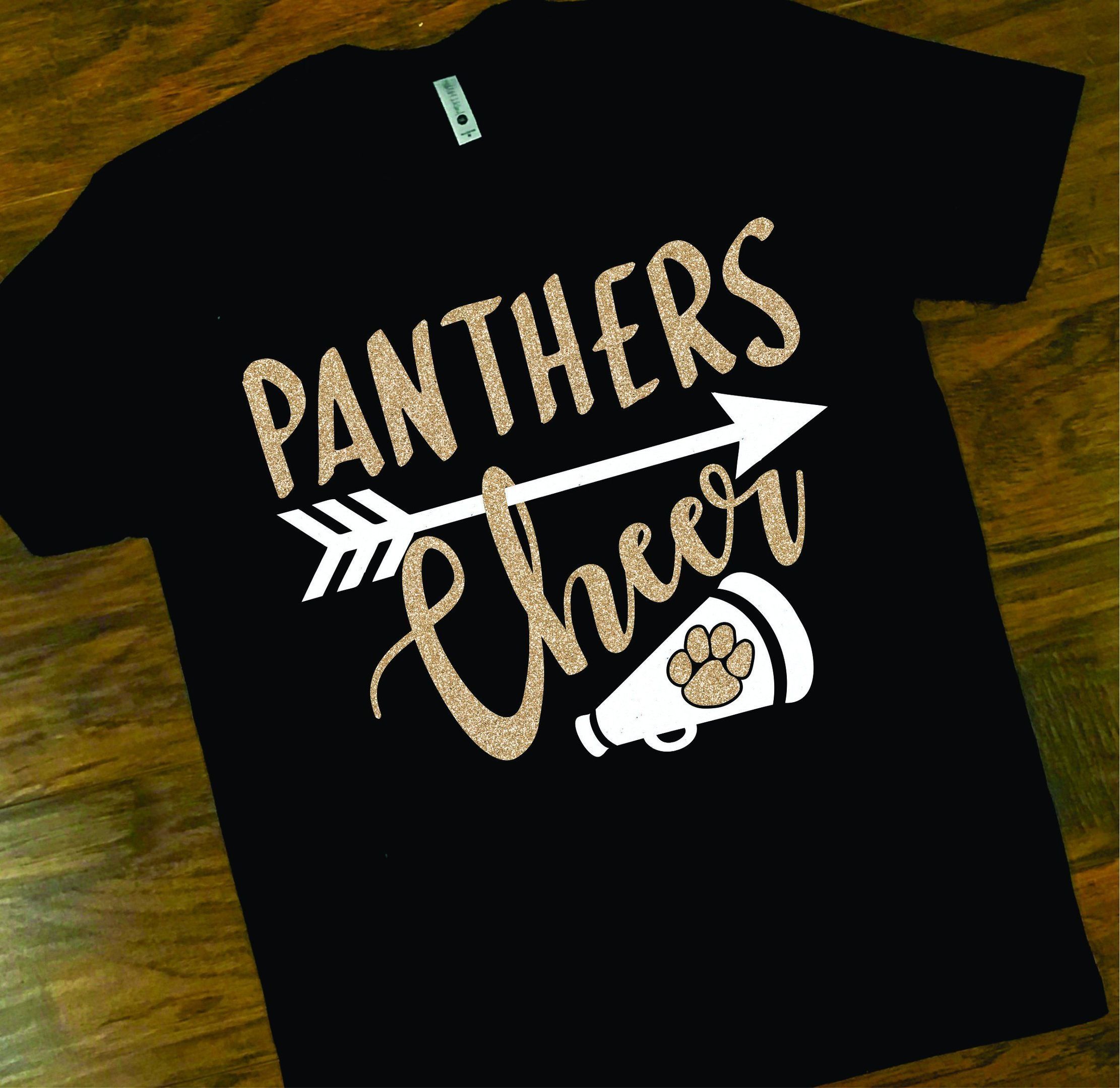 School Spirit Panthers Cheer Tee Panthers Cheerleader Tee Custom School Cheer Shirt By Shirt