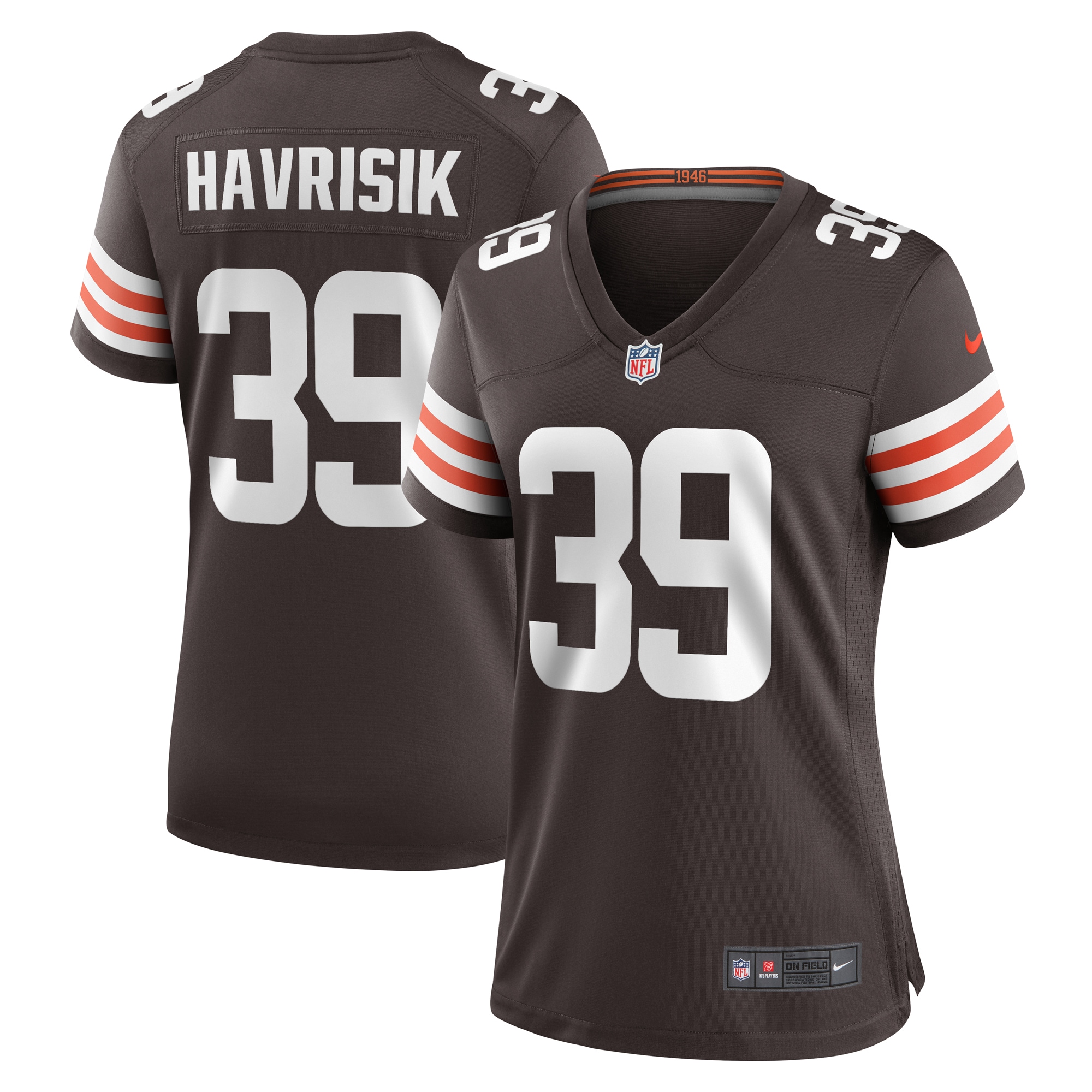 Women’s Cleveland Browns Lucas Havrisik  Brown Team Game Jersey