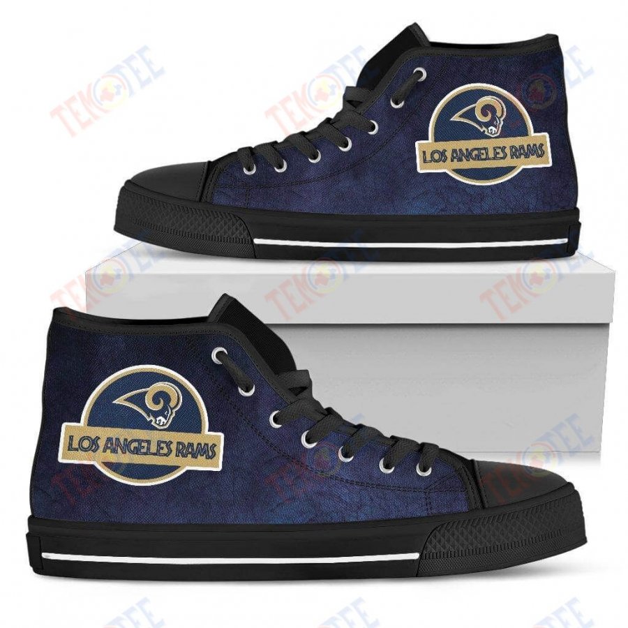 Mens Womens Los Angeles Rams High Top Shoes Jurassic Parktop Quality TMT486