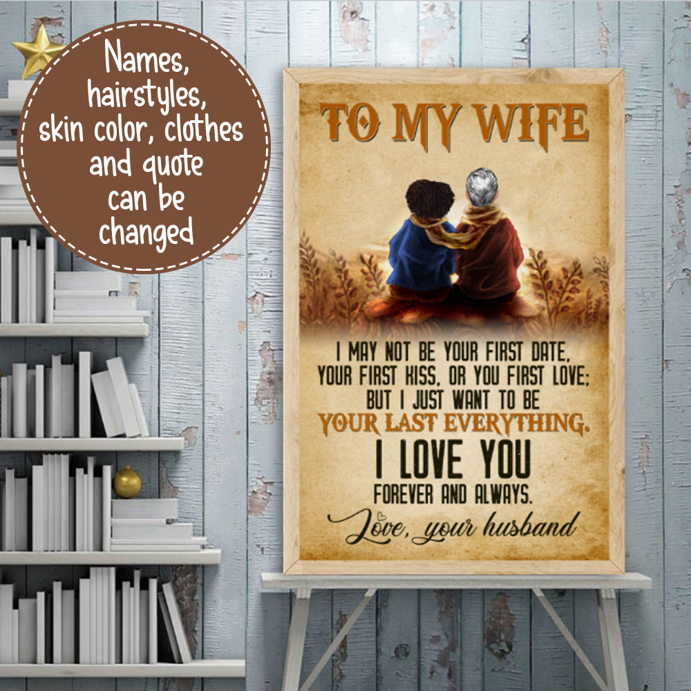 To My Wife Old Couple Personalized Poster - Poster Art Design