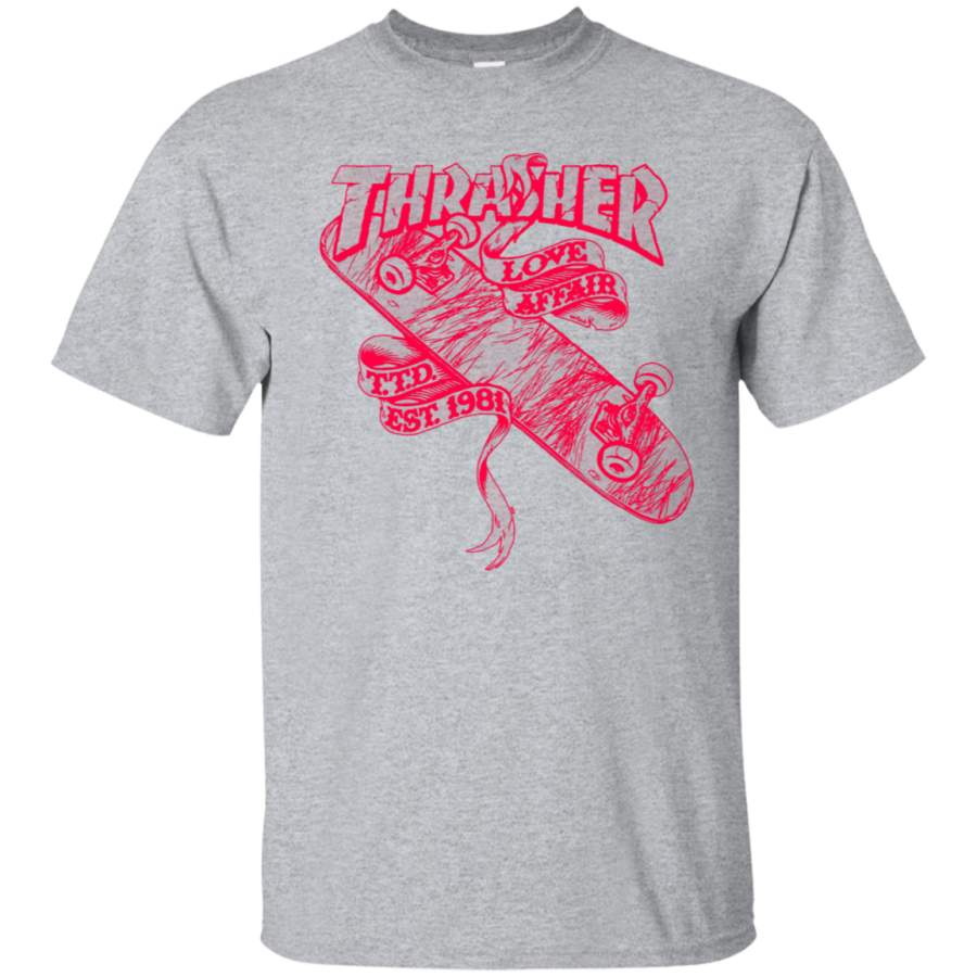 Thrasher Love Affair TTD EST 1981 red design T-Shirt