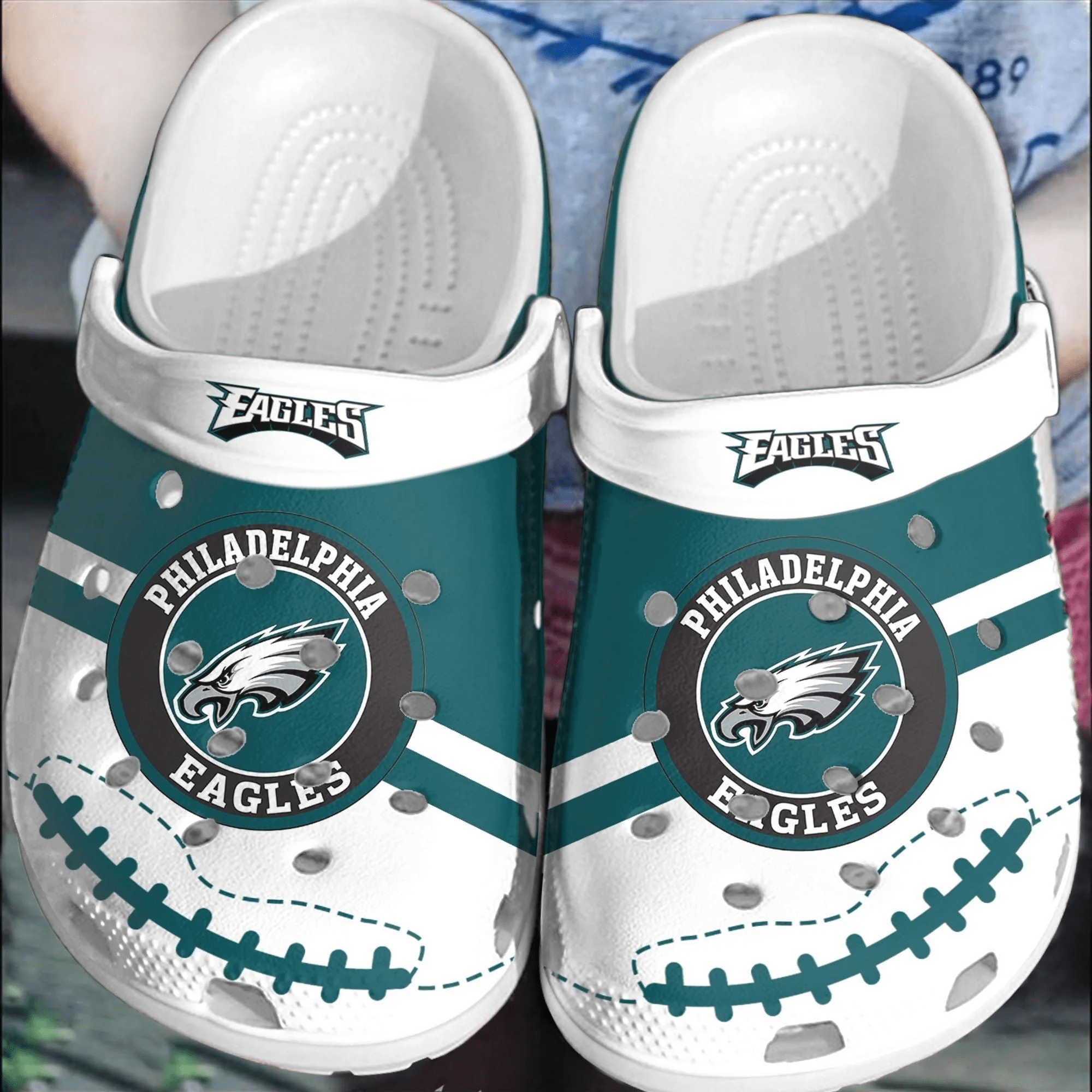 NFL Philadelphia Eagles Football Crocband Crocss Clogs Comfortable Shoes For Men Women