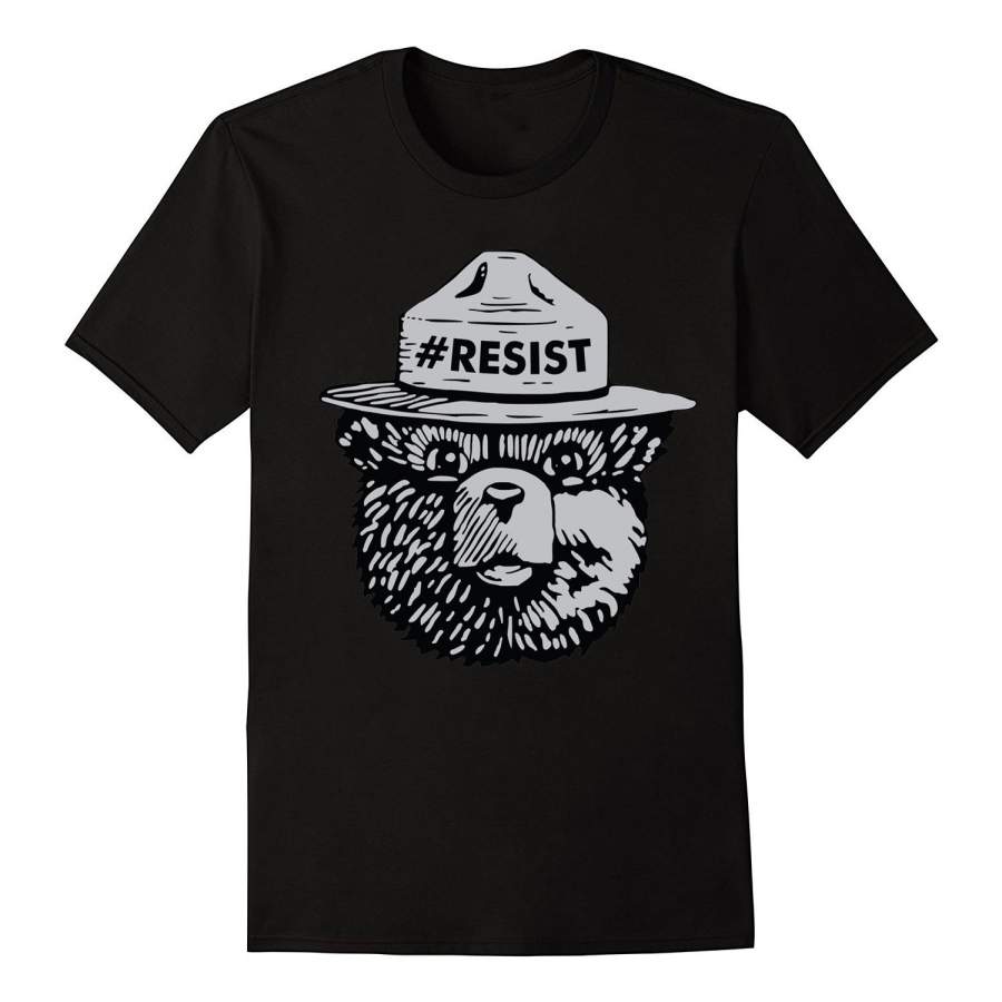 Smokey The Bear Resist TShirt Cotton Short Sleeve TShirts Man Tee Tshirts Fashion