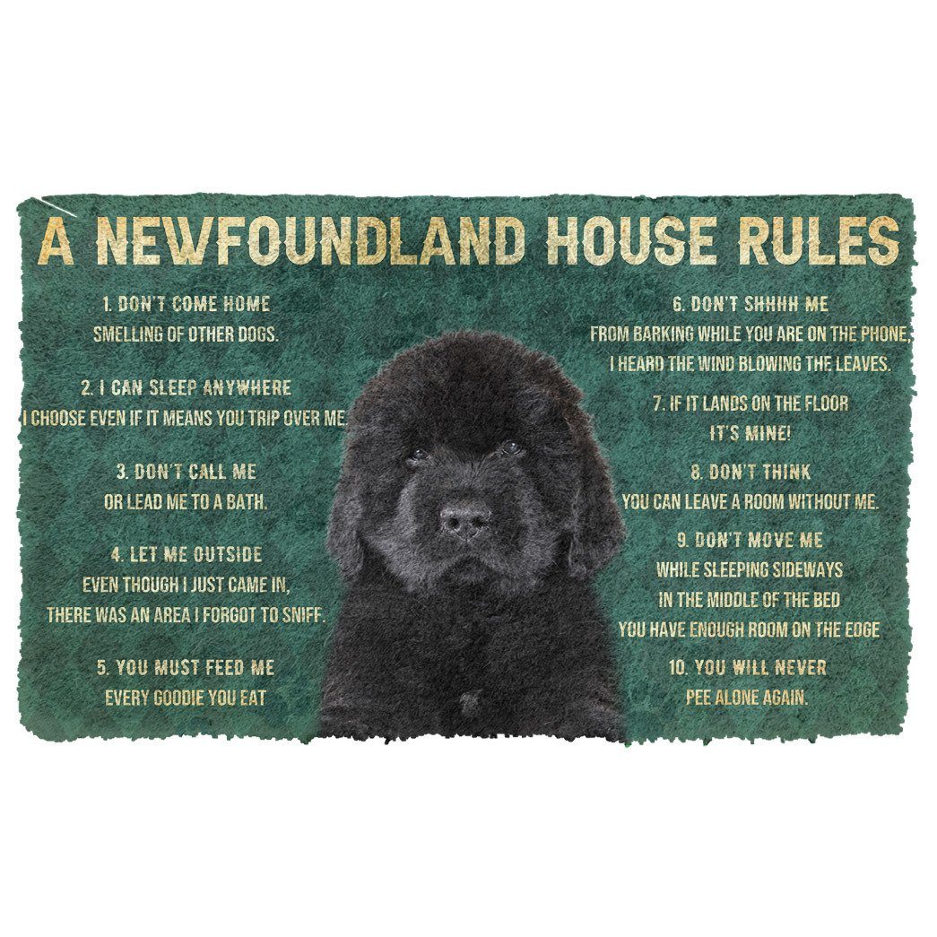 Gearhumans  Gearhuman 3D House Rules Newfoundland Dog Doormat