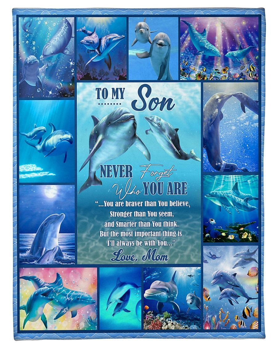 Dolphin To My Son Never Forget Blanket