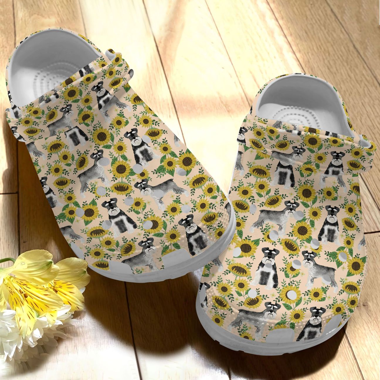 Schnauzer Personalize Clog, Custom Name, Text, Fashion Style For Women, Men, Kid, Print 3D Color Series