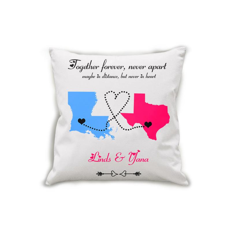 Custom Personalized Throw Decorative Cuddle Pillow Valentine Day Gift Ideas For Him Her Men Women Boyfriend Girlfriend Husband Wife Couple – Together Foever Never Apart HT311260 – PersonalizedWitch