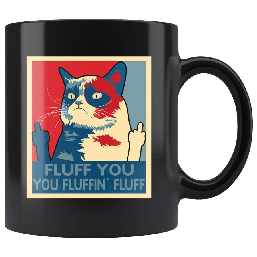 Retro Fluff You You Fluffin’ Fluff Cat Kitten mugs