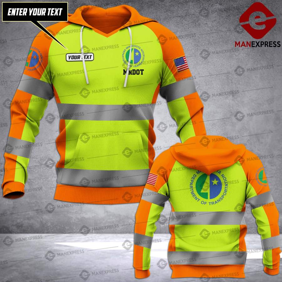 TMA2704 Customized MnDOT – Minnesota Department of Transportation  3D SAFETY Hoodie