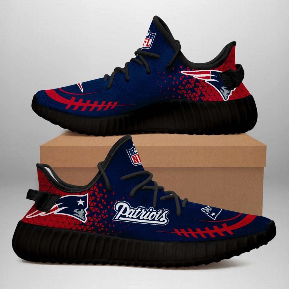 New England Patriots Unisex Sneaker Football Custom Shoes New England Patriots Yeezy Boost 350