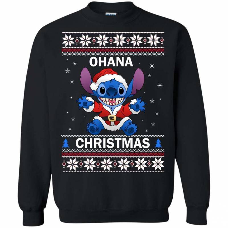 Stitch Ohana Christmas ugly sweater