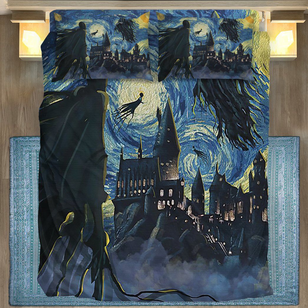 Casespring 3D Dementor of Azkaban Starry Night Cat Custom Bedding Set