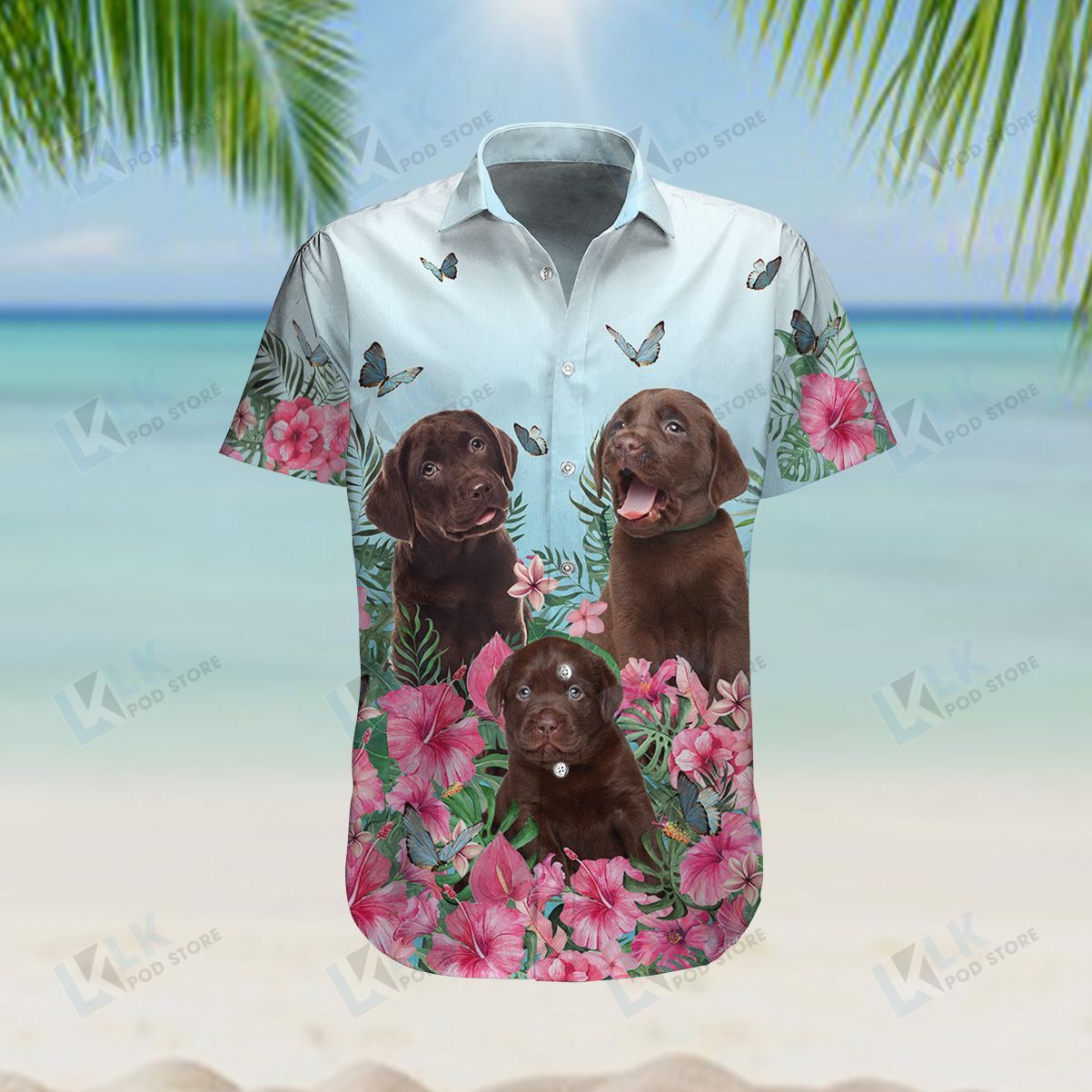 Labrador Hawaiian Shirt Hibiscus Beach Ha41441