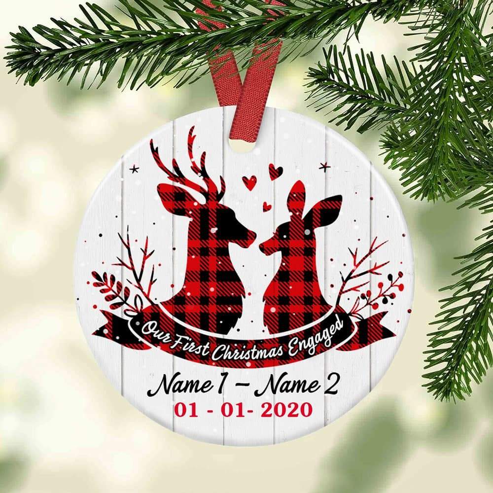 Personalized Deer Hunting Couple First Engaged  Ornament Sb101 26O47