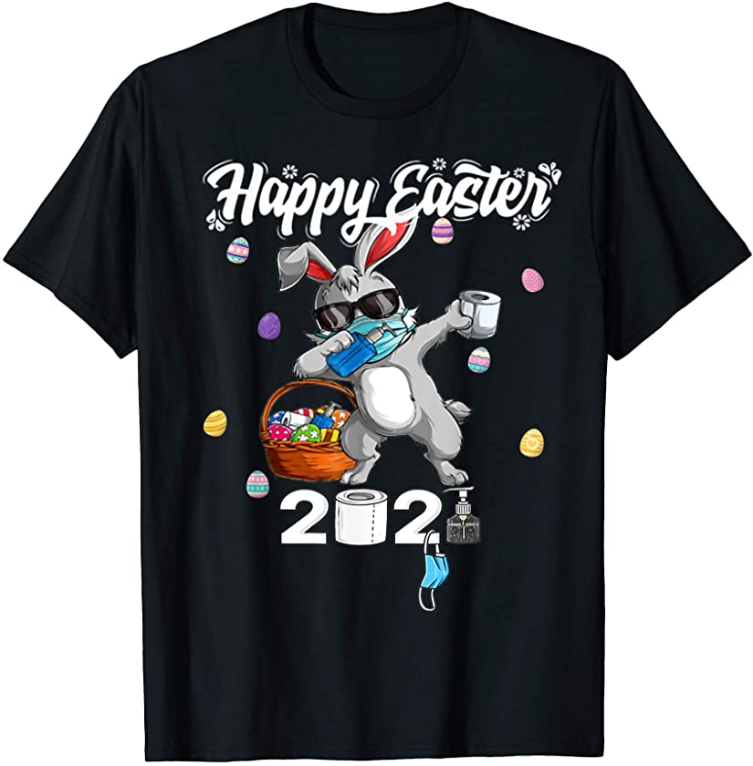 Dabbing Rabbit Easter Day Eggs funny Happy easter day 2021 T-Shirt