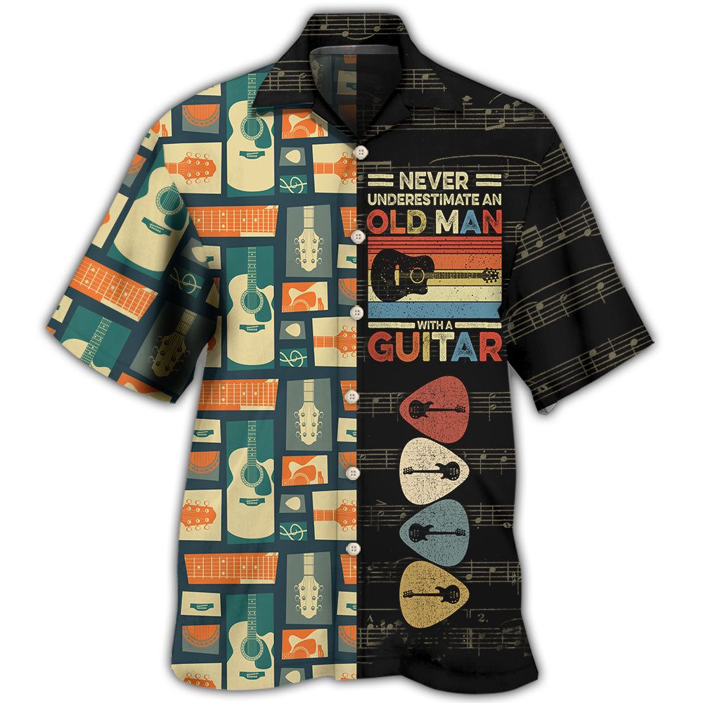 Guitar Never Underestmate An Old Man With A Hawaii Shirt Ha13309