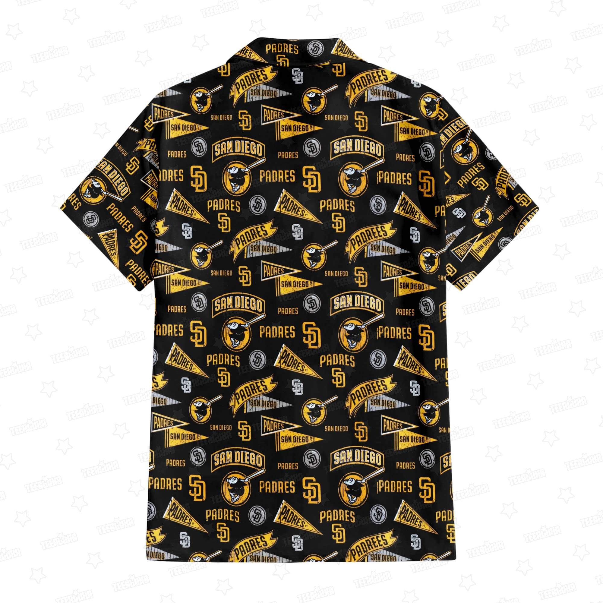 San Diego Padres Vintage Grunge Crest Hawaiian Shirt
