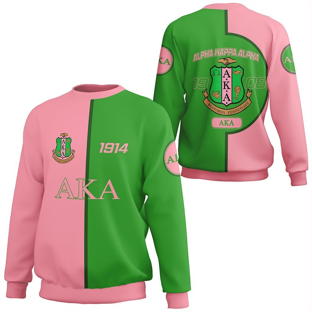 Greek Life Sweatshirt – Alpha Kappa Alpha Crewneck Sweatshirt – Cycle Style