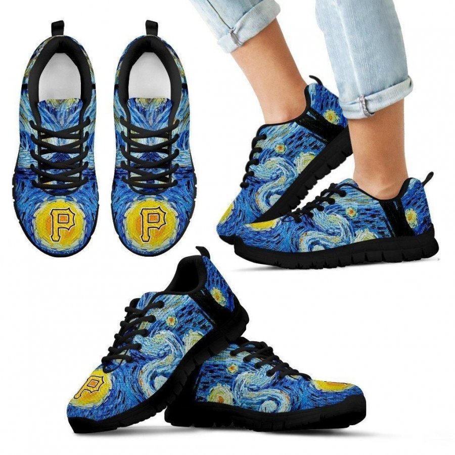 Sky Style Art Nigh Exciting Pittsburgh Pirates Sneakers #858