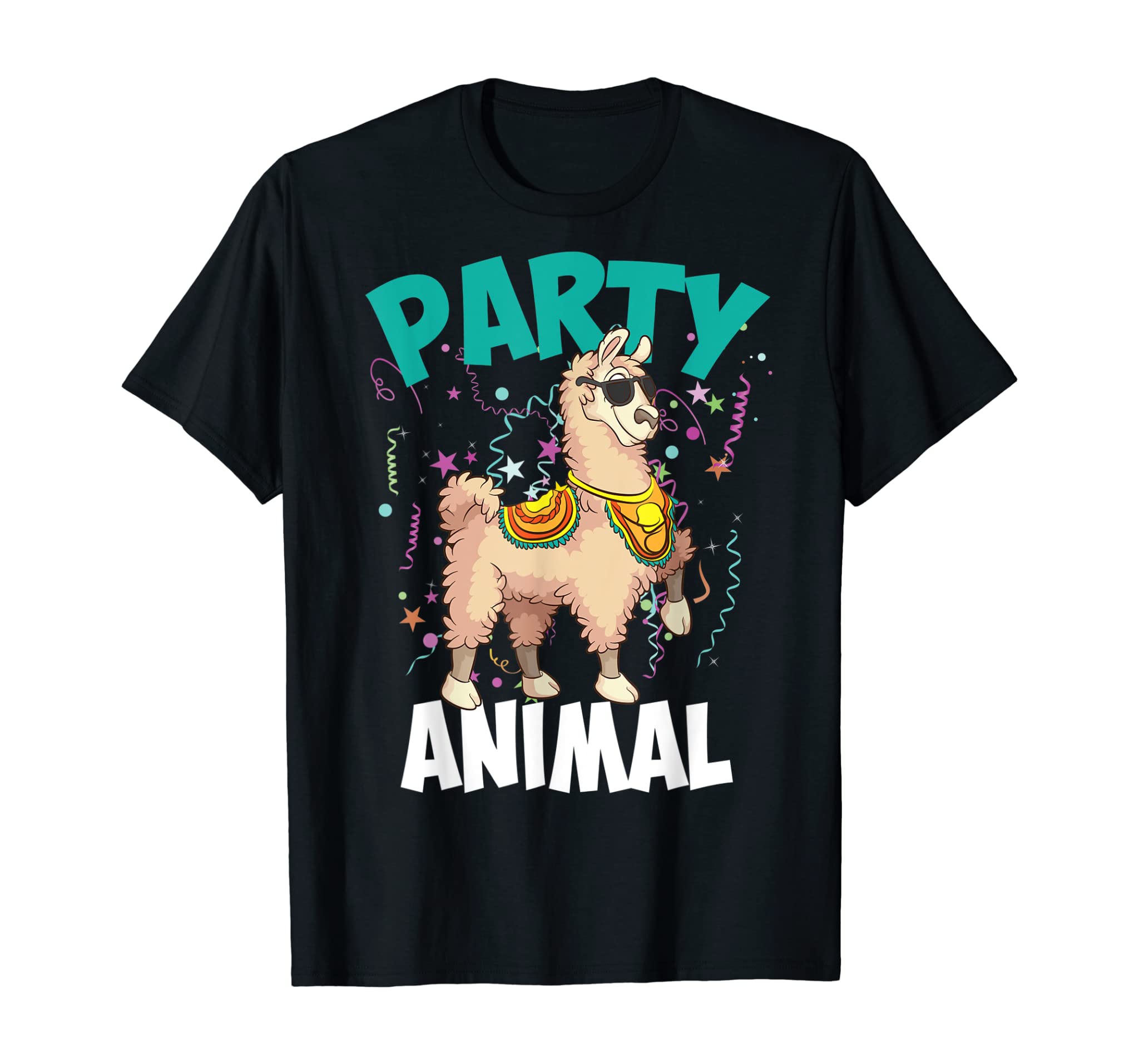 Funny Party Animal Gift | Cute Llama Birthday Men Women Kids T-Shirt