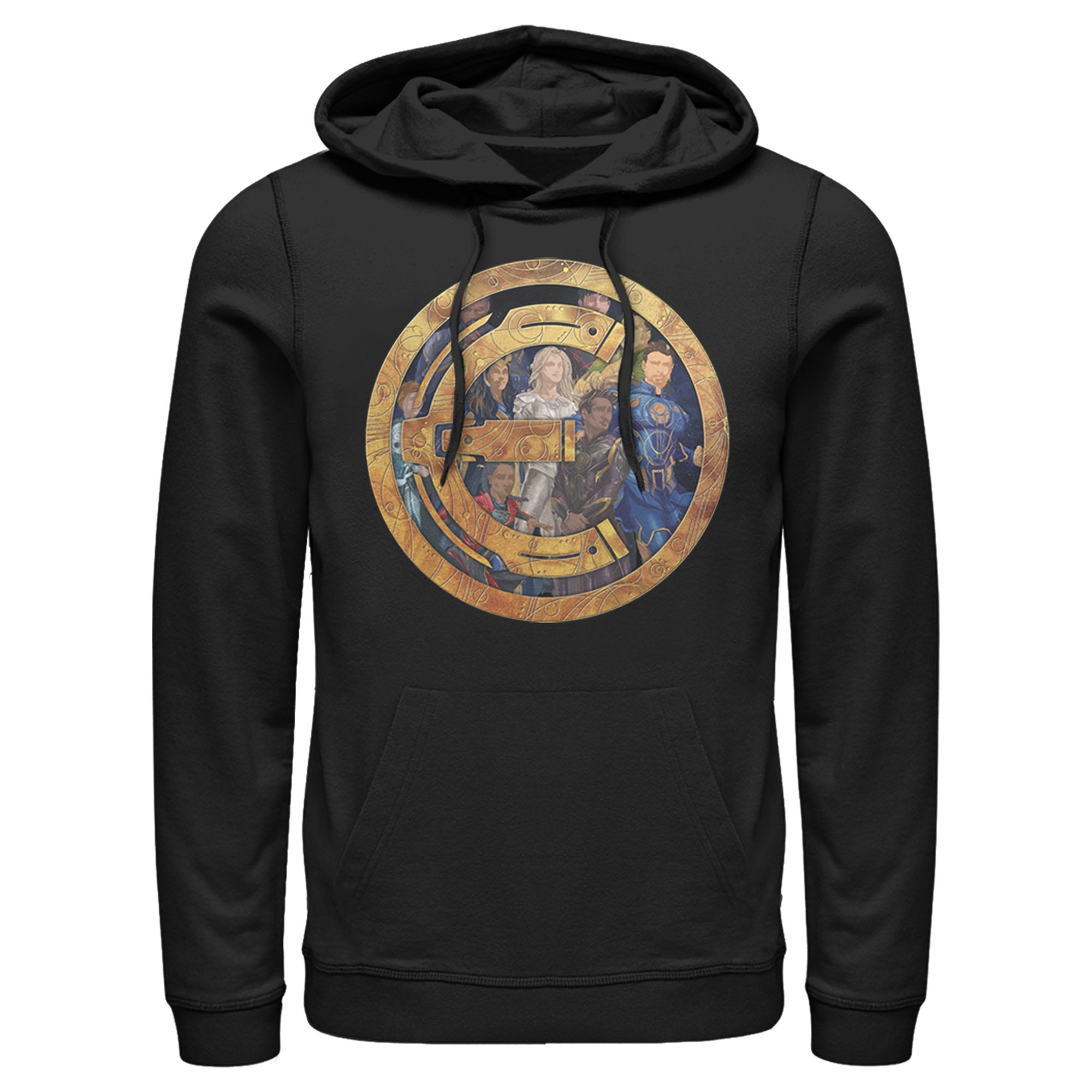 Men’S Marvel Eternals Group Gold Badge Pull Over Hoodie