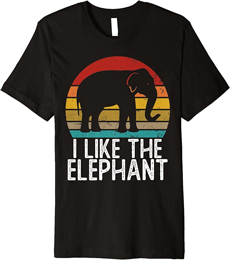 I Like The Elephants Shirt Retro Vintage 80s 70s Elephant Premium T-Shirt