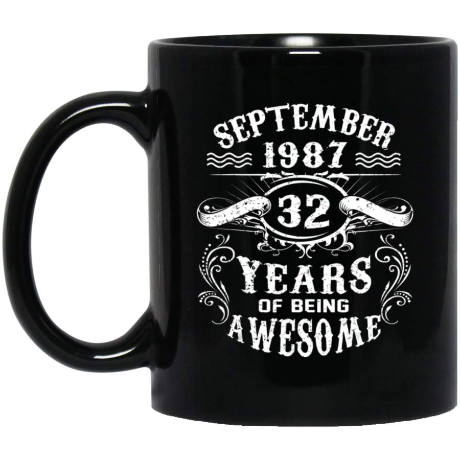 September 1987 Vintage Funny 32nd Birthday Gift T Coffee Mug